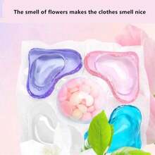 100 piezas Cápsulas de detergente para la ropa 5-en-1, detergente líquido concentrado, fragancia de lavanda/camelia, detergente aromático para la ropa, fuerte eliminación de manchas y protección del color