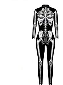 Halloween Decor ALBIZIA Women's Skull Skeleton Halloween Costume Jumpsuit Bodysuit Cosplay Bodysuit Outfit