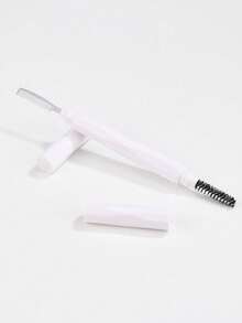 1支白色双头眉刷化妆刷睫毛卷翘眉梳美容工具便携式双头防尘不锈钢梳子带保护盖，两端多功能睫毛梳睫毛刷、眉刷、眼影刷、螺旋刷、螺旋刷、赠品 - 彩色 - 查看 7