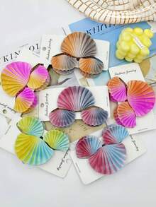 3er-/9er-/18 Stücke Muschelförmige Haarspangen aus ABS-Kunststoff, lässige Haarspangen, ideal für Strand, Reisen, Partys, Urlaub, Schulanfang, Winter-Haarclips (Neuheiten 2025), süße Haarspangen, Haaraccessoires