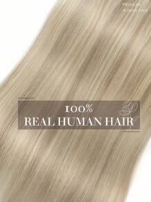 Sew In Hair Extensions Real Human Hair Remy Weft Straight Human Hair Bundles Hand Tied Double Weft Hair Sew In Weft Hair Extensions Human Hair Halloween Costumes For Holiday Festival Essentials Bride Festival Gift - S18/613 - View 5