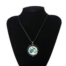 1pc Game Jinx Blue Rose Rotatable Cosplay Necklace Halloween Party Cosutmes DIY Stuff Arcane Season 2 Backpack Pendant Fans Gifts - Multicolor - View 7