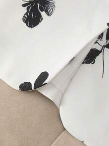 High Quality Women Blazer Elegant Fashion Casual Floral Print Long Sleeve Single Button Double Pocket Suit Jacket, Suitable For All Season - 白色 - 查看 10