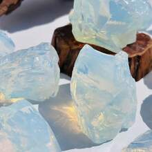 1块天然拉长石原石，散发香气，晶体粗糙，不对称矿石，灵气疗愈石，蛋白石，梅花碧玺矿物标本，家居装饰，花园毕业礼物，无需用火，芳香疗法 - 彩色 - 查看 4