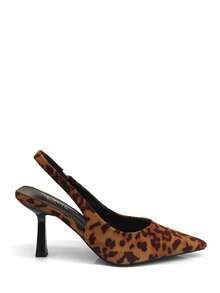 RevReaL Women's Peep Toe High Heels - Elegant And Modern - Leopard - View 2