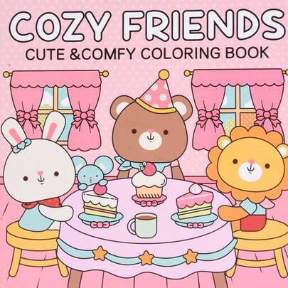 1 cuốn sách Cozy Friends: Sách tô màu dành cho người lớn và thanh thiếu niên, Sách tô màu dễ dàng với thiết kế siêu dễ thương về không gian ấm cúng, Hygge để thư giãn (Sách tô màu không gian ấm cúng) Sách vẽ Graffiti cho trẻ em Sách vẽ Đồ chơi vẽ Montessori Quà tặng sáng tạo Giáng sinh. Đồ chơi giáo dục sớm cho trẻ em Bộ đồ chơi vẽ thủ công (Mặc định không có bút)