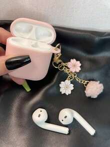 Compatible With Airpods Pro 2 / 3rd Generation - 1pc Silicone Protective Earphone Case - 粉色 - 查看 6