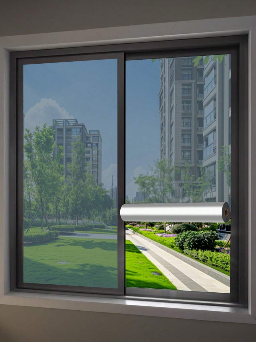 单向透视隐私窗膜，100% 防紫外线，遮光隔热，保护隐私，防止偷窥，家用玻璃窗膜，适用于家庭、办公室、厨房及其他房间装饰，墙贴