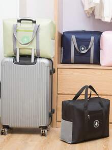 Thickened Upgraded Travel Mobile Business Travel Storage Bag, Large Capacity Luggage, Portable Foldable Luggage Storage Bag, Trolley Crossbody Bag, Round Label Luggage Bag, Trolley Suitcase, Foldable Travel Bag, Airplane Bag, Moving Packing Bag, Clothing Storage Bag, Travel Essential, Clothing Storage Bag. - Multicolor - View 4