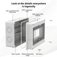 5 Way Waterproof Garage Shed Camper Van Caravan Consumer Unit Fuse Box - White - View 5