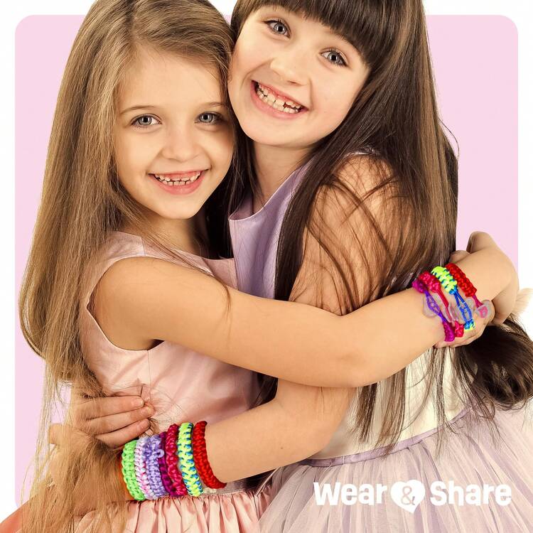 女孩友谊手链制作套装 - 女孩工艺品 - 串手链制作器 - 8-12 岁儿童礼物 - 生日礼物创意与套装玩具，适合 8、9、10、11、12 岁 - 8-12 岁儿童 - 彩色 - 查看 8