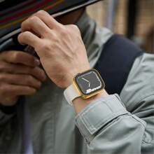 Apple Watch Case Cover, Apple Watch Screen Protector, 2 In 1 Apple Watch Case, 1pc 2 In 1 Case Compatible With Apple Watch Series 4 5 6 7 8 9 10 SE SE2 Ultra With Built-In Screen Protector, Straight Edge Hard PC Full Body Protective Cover For Apple Watch 40/41/42/44/45/46mm