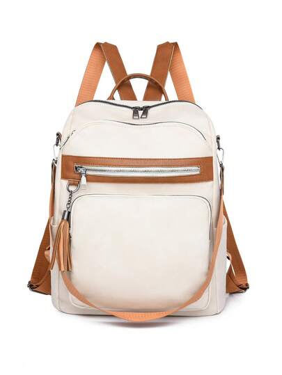 LECEY 1 件时尚简约拼布女士背包，大容量适合外出、旅行和日常使用