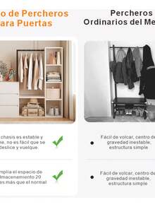 Armario De Estilo Actual Con Cajones Y Espacio Para Colgar - Blanco - Ver 8