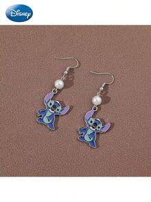 2PCS Disney Officially Licensed Lilo & Stitch Jewelry Cute Cartoon Earrings Fashion Accessories Perfect Thanksgiving Christmas Holiday Birthday Gifts For Friends And Family Collectible Cute Jewelry For Women Girl