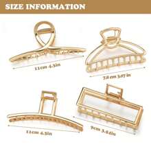 1pc/3PCS Metal Large Hair Claw Clips For Thick Heavy Hair, Big Non-Slip Hair Catch Barrette Jaw Clamp, Strong Hold Claw Barrettes For Long Hair, Fashion Hair Styling Accessories For Women Girls Y2k, School Stuff, College Fall Winter Hair Clip Hair Accessories For Women For Vacation Outfits Woman