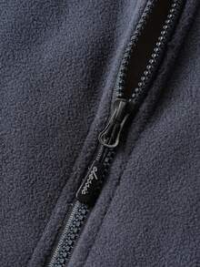 Men's Cardigan Coat Polar Fleece Stand Collar Jacket Fit Warm Top,Men's Stand Collar Fleece Jacket, Two-Sided Plush Lining, Casual Business Warm Thick Couple Coat Outerwear, Autumn/Winter