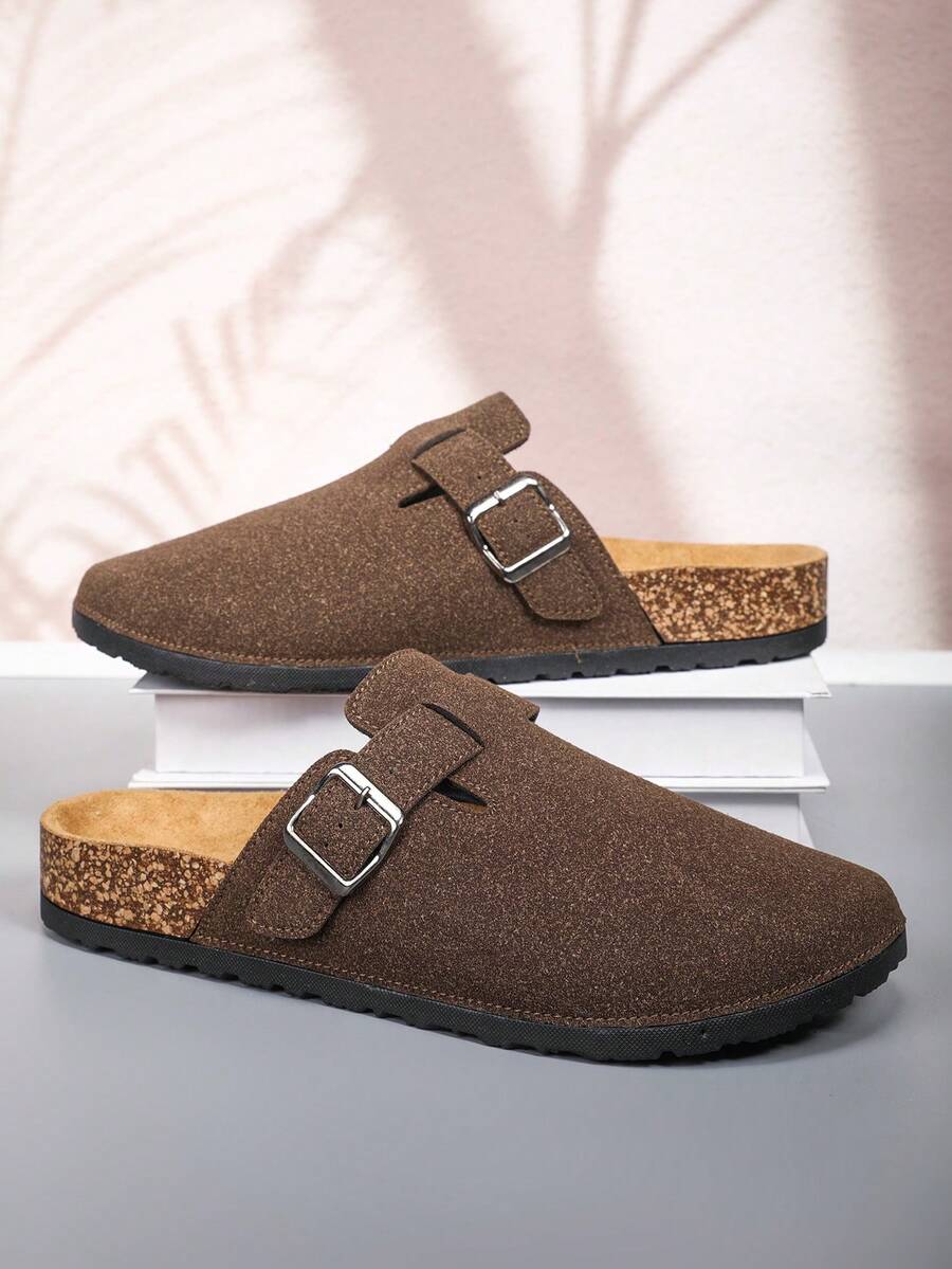 Adjustable Slip-On Slippers, Non-Slip For Indoor & Outdoor Wear - Coffee Brown - View 1
