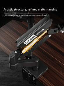 Lenovo AM120 Dual-Arm Bracket, Monitor Stand, Monitor Riser, Monitor Mechanical Arm, Quick-Install Mechanical Arm, Desk Clamp, Professional E-Sports Equipment, Gas Spring, Adjustable Multi-Angle