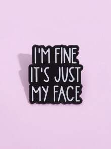 1pc English Quote Brooch Pin, Clothing Backpack Decor Accessory Pin, Suitable For Men And Women Everyday Wear - Letter - View 3