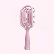 MINISO Pink Mini Portable Vertical Bone Comb With Cleaning Brush, Portable And Easy To Carry, Easily Manage Your Hair And Keep Your Hairstyle Anytime, Anywhere (1 PC) - Pink - View 3