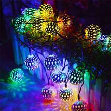 Moroccan Style Hollow Out Light String, Outdoor Courtyard Decoration Light, Homestay Balcony Party Atmosphere Light String