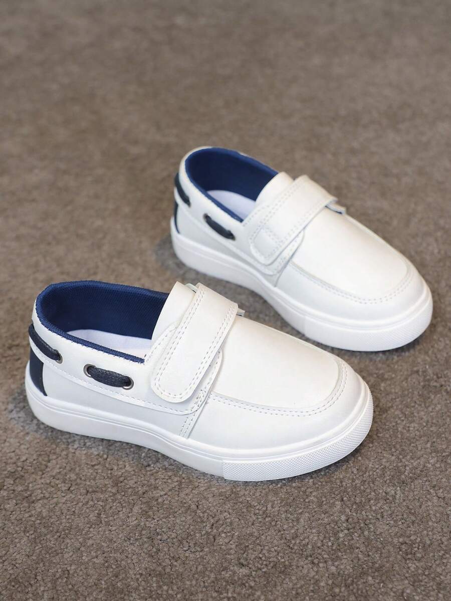 Children's New Fashionable Casual Shoes With British Style, Soft Rubber Soles, Comfortable And Breathable, Suitable For Daily Activities, Playing, Walking, Traveling, Outdoor, Cycling - White - View 1