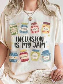 Inclusion Shirt, Neurodiversity Shirt, Special Education Teacher Shirt, Sped Teacher Shirt, Teacher Gift, Back To School Casual Dressy T Shirts Workout Clothes 100% Cotton, Breathable And Comfortable - trắng - Xem 1