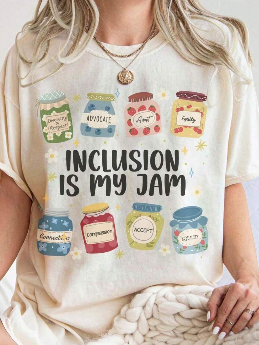Inclusion Shirt, Neurodiversity Shirt, Special Education Teacher Shirt, Sped Teacher Shirt, Teacher Gift, Back To School Casual Dressy T Shirts Workout Clothes 100% Cotton, Breathable And Comfortable - trắng - Xem 1