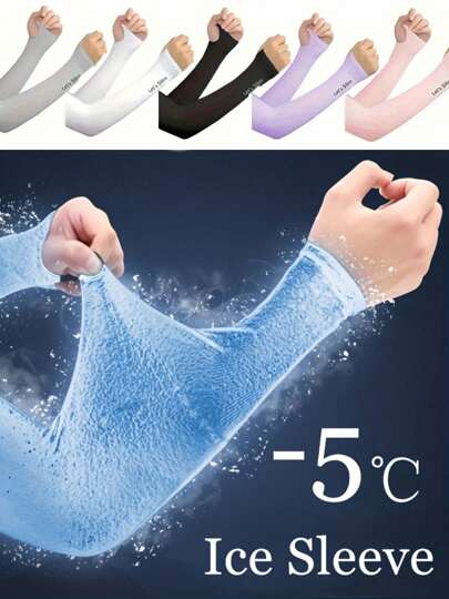 3 Paia/1 Paio di Maniche Refrigeranti Beister con Protezione UV, Maniche Estive Parasole per Uomo e Donna con Foro per il Pollice, Protezione UV