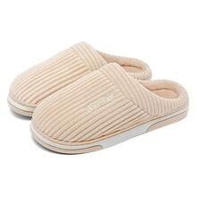 Women's Slippers Fuzzy House Slippers,Warm Memory Foam Slipper,Fluffy Outdoor Slippers With Anti-Skid Sole, Gifts For Women Mom Ladies - 米色 - 查看 2