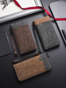 Men's Wallet, Fashion Large Capacity Multi-Card Slots Casual Phone Pouch Coin Purse Handbag Wristlet Wallet Gifts For Men Cowboy Christmas Gifts Vintage Black Purse Card Holder New Year Gift Valentine'S Day