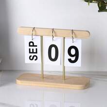 Creative Desktop Calendar Ornament, Wooden Flipping Perpetual Calendar, Simple Disassembly And Assembly Design, Office Desktop Calendar