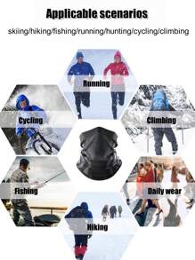 1pc Winter Neck Warmer Gaiter Balaclava Windproof Face Mask For Ski,Snowboard,Running,Fishing