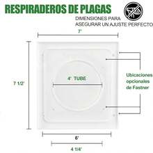 FELIN Ventilación de escape de doble puerta, la extractor de aire incluye ventilación de escape y cuatro clavos. Las rejilla de ventilación son adecuadas para cocinas, baños, secadoras y más. - Blanco - Ver 7