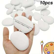 10 viên đá vẽ phẳng, sỏi sơn, sỏi phẳng làm đồ thủ công, đá tự nhiên trang trí, sỏi trắng mịn lớn, đá vẽ phẳng tự làm, đồ trang trí trong nhà, đá trang trí nhà, làm đồ thủ công, nghệ thuật, trang trí, đá mịn để hái bằng tay, đồ trang trí Halloween, đồ trang trí ngày lễ, đồ trang trí phòng, đồ trang trí phòng ngủ, quà tặng tự làm - Nhiều màu - Xem 6