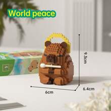 1 可爱水豚成人 14+ 积木，400+ 块，生日礼物，DIY 动物系列积木，桌面装饰，减压，缓解压力，家居收藏装饰，组装玩偶，办公桌面摆件，节日礼物，父亲节礼物，结婚礼物，婚礼装饰，毕业礼物 - 彩色 - 查看 13