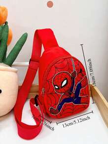 Borsa a tracolla con stampa di Spiderman Marvel, borsa a tracolla per ragazzi e ragazze, leggera, regalo di Natale per famiglia e amici