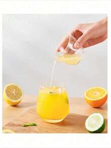 1 Set Of Manual Lemon Juicer, Kitchen Tools, ABS Plastic Orange And Grapefruit Juicer, Split Type+Ultra-Fine Filter+Transparent Scale Cup Design, Convenient Juice Cup, Suitable For Kitchen, Restaurant, Outdoor, School, Very Convenient Juicer, Back To School Season - Multicolor - View 8