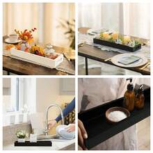 Bathroom Decor Tray For Counter Dish Soap Holder Wooden Pedestal Stand For Kitchen Sink Soap Dispenser Wood Risers Kitchen Accessories Countertop Vanity Counter Sponge Sink Tray - Multicolor - View 9