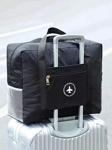 Thickened Upgraded Travel Mobile Business Travel Storage Bag, Large Capacity Luggage, Portable Foldable Luggage Storage Bag, Trolley Crossbody Bag, Round Label Luggage Bag, Trolley Suitcase, Foldable Travel Bag, Airplane Bag, Moving Packing Bag, Clothing Storage Bag, Travel Essential, Clothing Storage Bag. - Multicolor - View 2