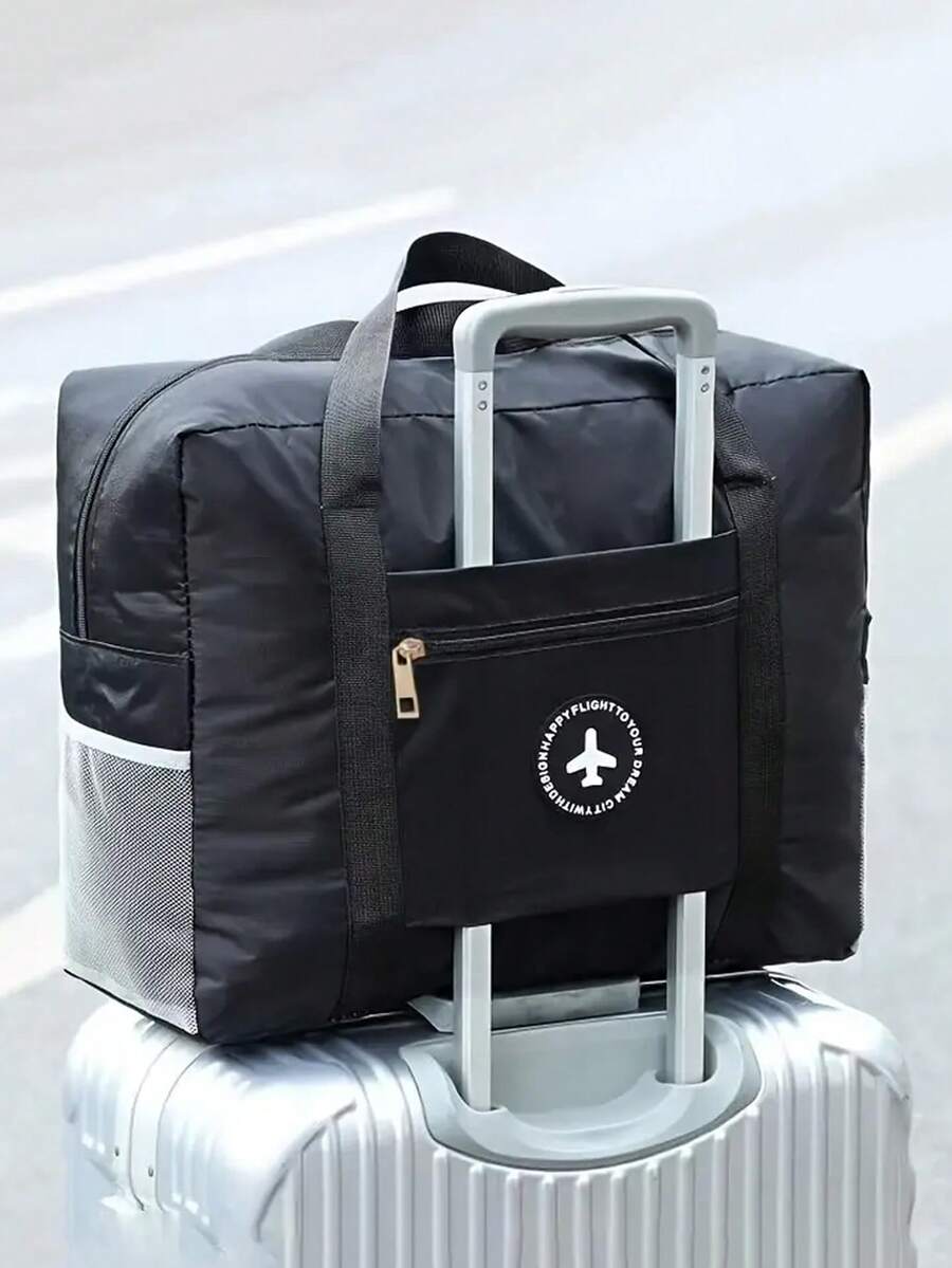 Thickened Upgraded Travel Mobile Business Travel Storage Bag, Large Capacity Luggage, Portable Foldable Luggage Storage Bag, Trolley Crossbody Bag, Round Label Luggage Bag, Trolley Suitcase, Foldable Travel Bag, Airplane Bag, Moving Packing Bag, Clothing Storage Bag, Travel Essential, Clothing Storage Bag.