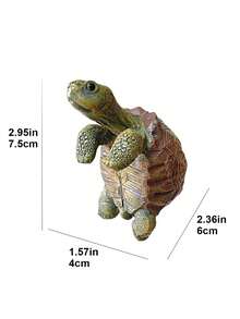 1PC/3PCS Turtle Statue Plant Pot Hanger Figurine - Resin Animal Ornament Climbing Tortoise For Garden & Yard Decor - Con rùa - Xem 7