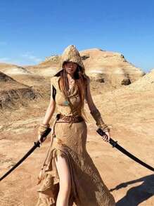 1/2 Male/Female Extendable Samurai Sword Available In Black And Pink, Suitable As A Halloween Costume Prop And Gift Giving - Multicolor - View 3