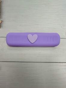 1 Caja de almacenamiento de brochas de maquillaje con forma de corazón para viaje, con gran capacidad, hecha de material de silicona, con estilo y portátil, adecuada para guardar brochas de maquillaje facial. Tiene una textura suave y lisa, con múltiples opciones de color disponibles. Bolsa, bolsa de maquillaje, organizador de maquillaje, bolsa de aseo, organizador de escritorio, bolsa de cosméticos, bolsa de maquillaje, organizador de maquillaje, accesorios de tocador, bolsa de maquillaje, bolsas de maquillaje, joyero, bolsa, soporte de brochas de maquillaje, soporte de brochas, organizador de perfumes, bolsa