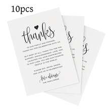 50 张婚礼派对桌感谢卡、桌面装饰、招待会、新娘送礼会感谢卡、明信片、婚礼仪式、派对、庆典或特别活动卡片、圣诞节