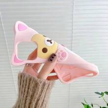 2025 New Cute Kawaii 3D Phone Case Compatible With IPhone 15 6.1" Cartoon Pink Bear Design Fashion Cool Funny Case Soft TPU Protective Case Silicone Cover For Girls Women Pink - 粉紅熊 - 查看 3