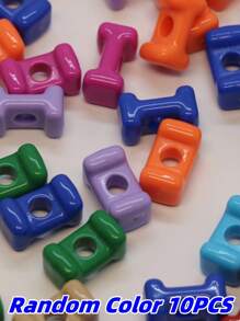 26 件时尚新款亚克力大孔英文字母珠子，适用于 DIY 手机挂绳、鞋饰、手工珠宝、节日礼物 - 亞克力大孔A---Z英文字母直孔串珠 - 查看 29