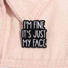 1pc English Quote Brooch Pin, Clothing Backpack Decor Accessory Pin, Suitable For Men And Women Everyday Wear - Letter - View 8