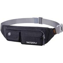 WATERFLY Riñonera Pequeña Running Bolsa de Cintura delgada Resistente al Agua Hombre y Mujer para Deportiva Ciclismo Senderismo Correr Viajar - Burdeos - Ver 9